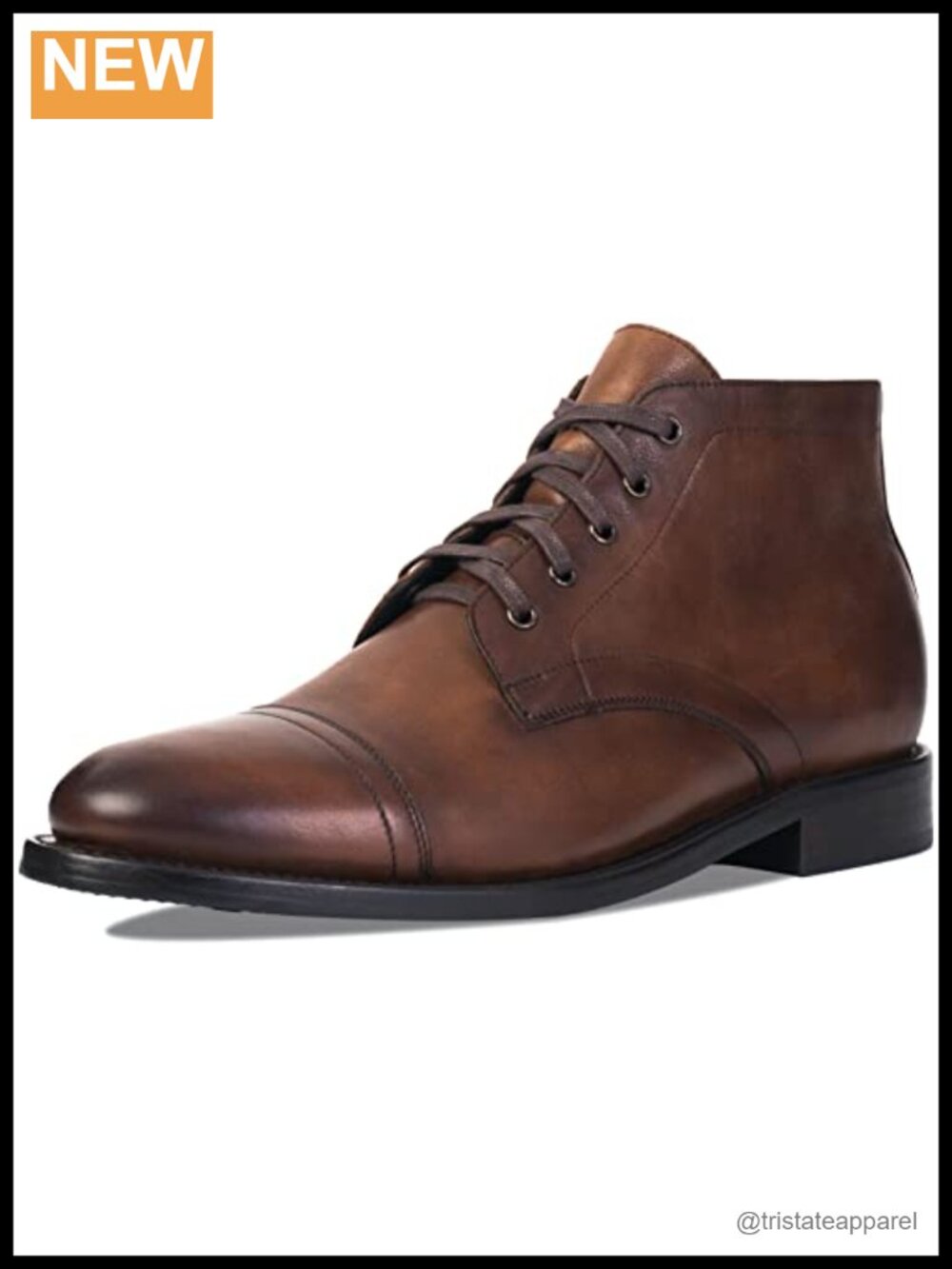 Handcrafted Full-Grain Leather Cap Toe Ankle Boots Water-Resistant